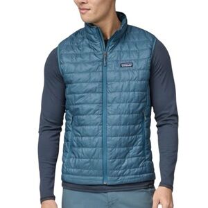 NWT PATAGONIA Men Nano Puff Vest Jacket Full-Zip Insulated *Wavy BLUE Size XS